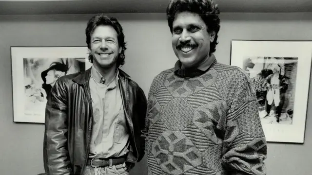 عمران خان کپل دیو کے ہمراہ