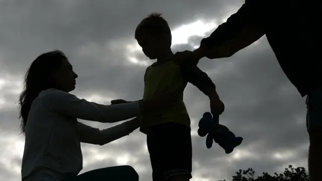 boşanmış çift ve çocuk