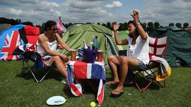 палатки и пикник на уимблдоне