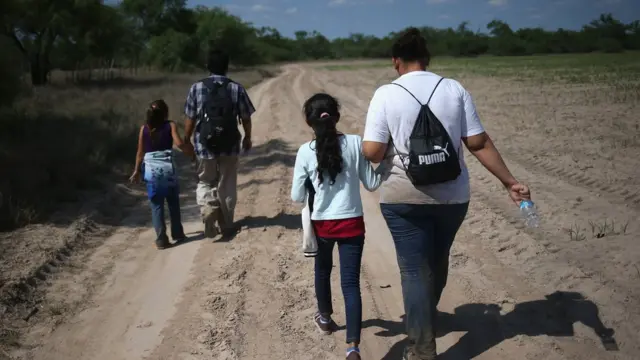 Migrantes centroamericanos en ruta a EE.UU.