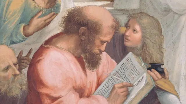 Pitágoras en "La escuela de Atenas"