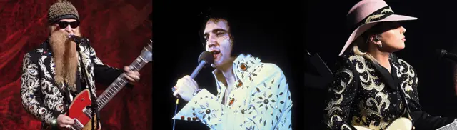 ZZ Top, Elvis Presley, Lady Gaga