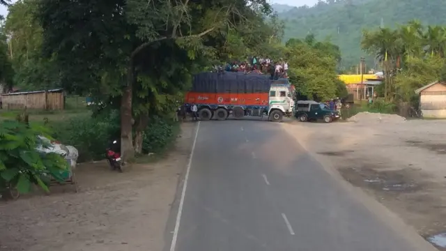 Estrada bloqueada