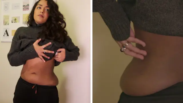 Arooj Aftab mostrando su cuerpo