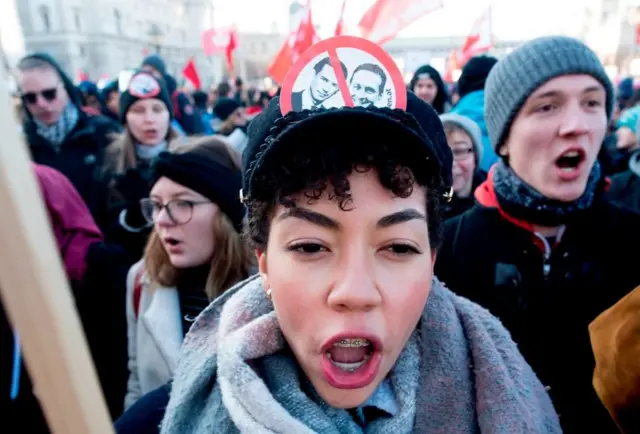 Avusturya'da protesto