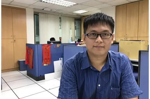 25歲的呂謦煒，曾任國民黨青年團長，對於韓國瑜的政策還在「審慎觀察」。