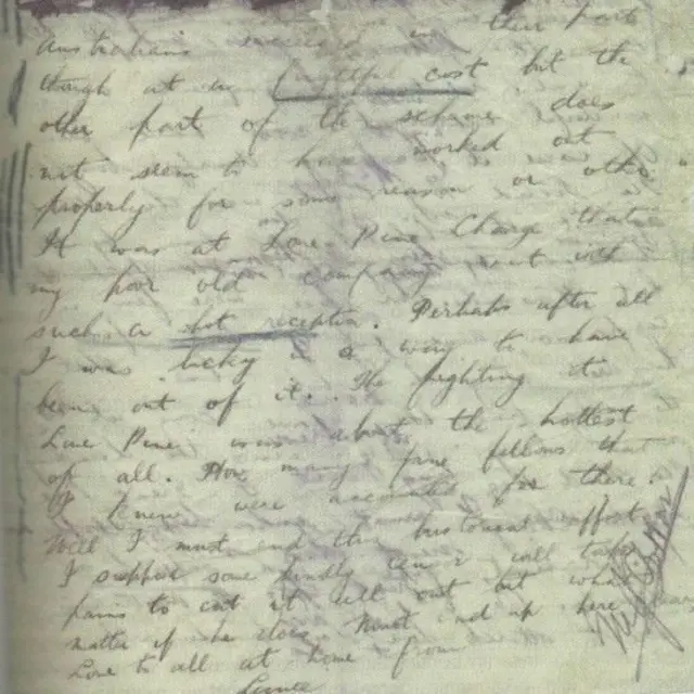 Lance imzalı mektup. (Kaynak: Genelkurmay ATASE Yayınları'ndan 'Çanakkale Muharebeleri'nin Esirleri İfadeler ve Mektuplar')