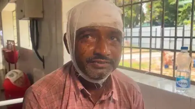 أحد الركاب المصابين