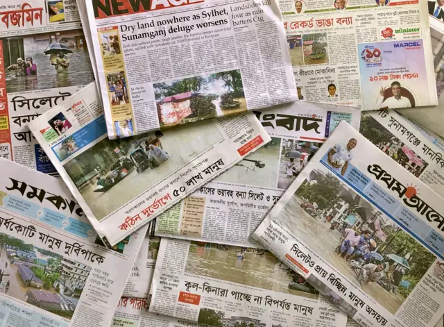 বাংলাদেশের সংবাদমাধ্যমে যেভাবে এসেছে বন্যার খবর