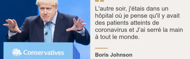 Johnson faisant un discours à la conférence du Parti conservateur