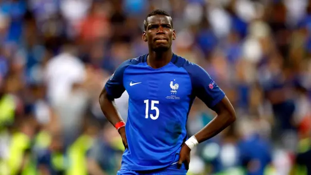Paul Pogba in France jersey