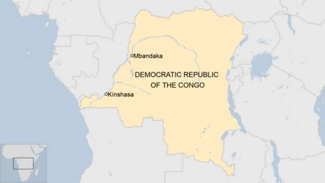 Ikarita igaragaza ahadutse Ebola i Mbandaka muri DR Congo