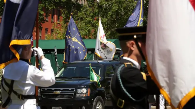 Jamian tsaron Amurka masu rike da tuta na yi wa shugaba Buhari maraba