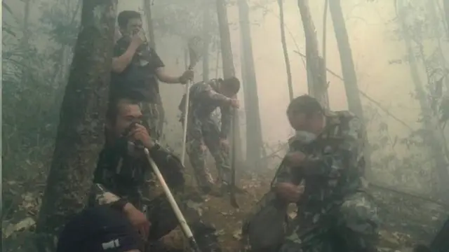 เจ้าหน้าที่ดับไฟป่า