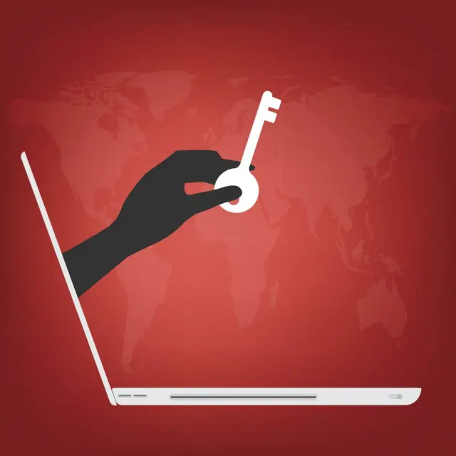 llave en una computadora