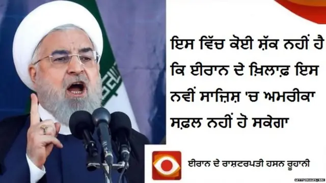 ਈਰਾਨ ਦੇ ਰਾਸ਼ਟਰਪਤੀ ਹਸਨ ਰੂਹਾਨੀ