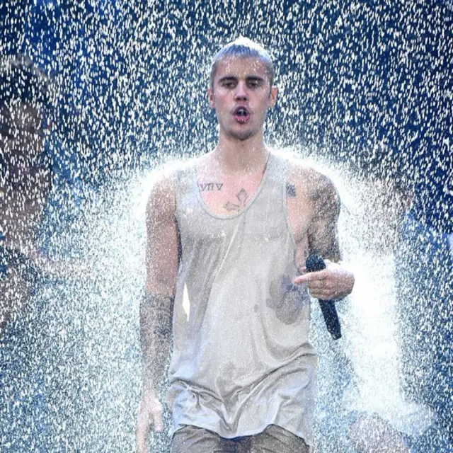 Justin Bieber durante un concierto en Nueva York