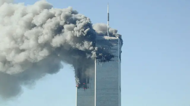 Башни ВТЦ в Нью-Йорке 11 сентября 2001 года