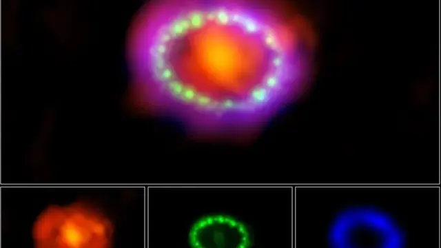 Inspired by a dust cloud found among a supernova in 2014, some scientists have proposed that 'Oumuamua is a giant "dust bunny" (Credit: NASA, ESA, and A. Angelich (NRAO/AUI/NSF))