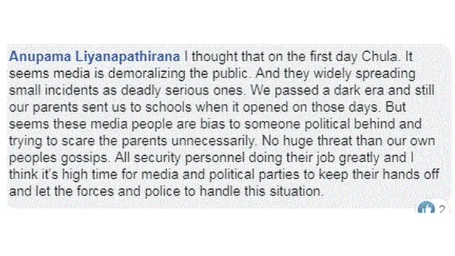 Security situation in Sri Lanka