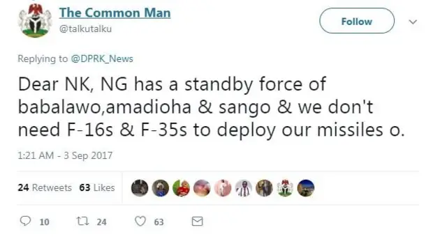 The Common Man tweet