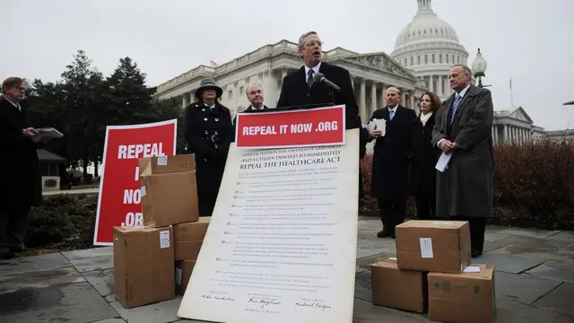 Manifestación a favor de derogar el Obamacare en 2011.