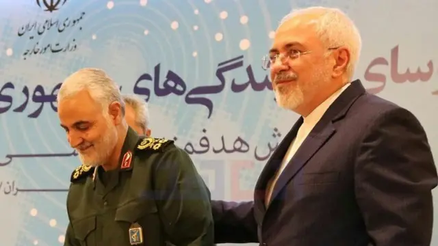 محمدجواد ظریف و قاسم سلیمانی
