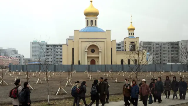 平壤贞柏寺院（资料图片）