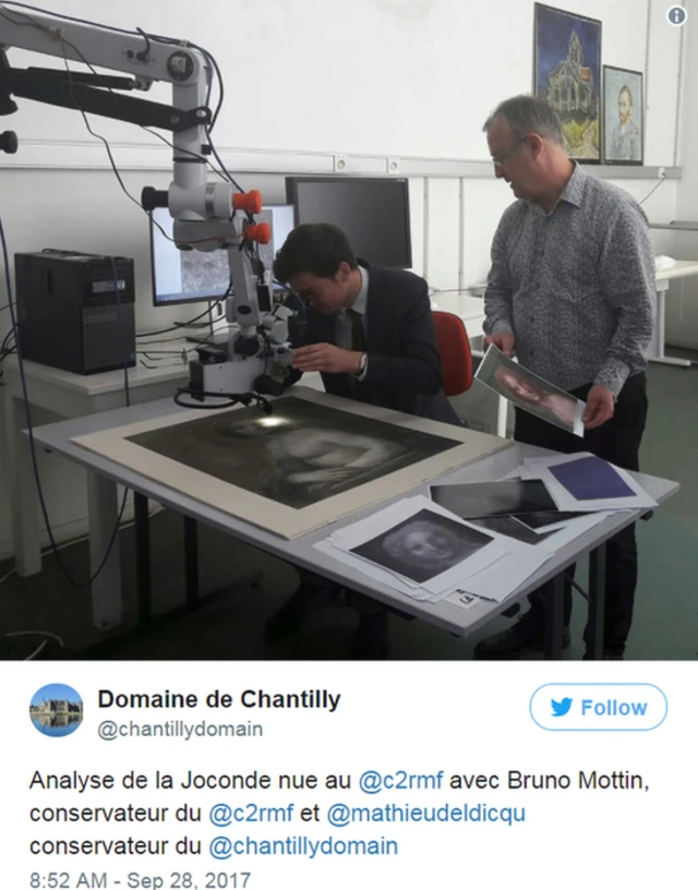 සිතුවම් දෙක එකම සිතුවමකට සම්බන්ධ බව තීන්දු කරන ලද්දේ මෙවැනි පරීක්ෂණ වලින් අනතුරුවයි