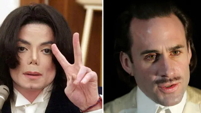 Michael Jackson y el actor Joseph Fiennes