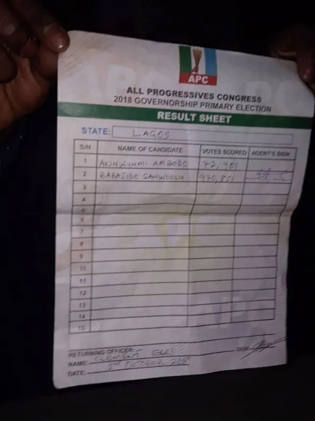 ìdìbò abẹ́lé APC nípinlẹ̀ Eko