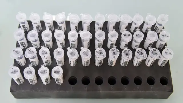 Muestras preparadas para exámenes de ADN.