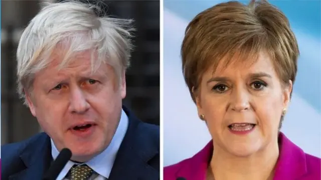 英國首相約翰遜和蘇格蘭首席部長斯特金在疫情處理方面的表現形成反差