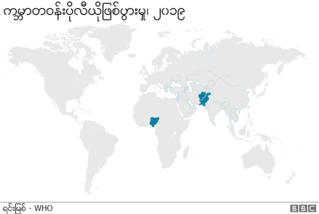 ၂၀၁၉ ကမ္ဘာ့ပိုလီယိုဖြစ်နှုန်းပြ