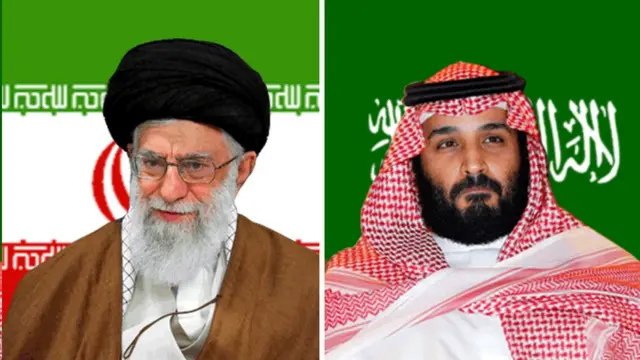 伊朗最高领导人哈梅内伊(Ayatollah Ali Khamenei)与沙特王储萨勒曼