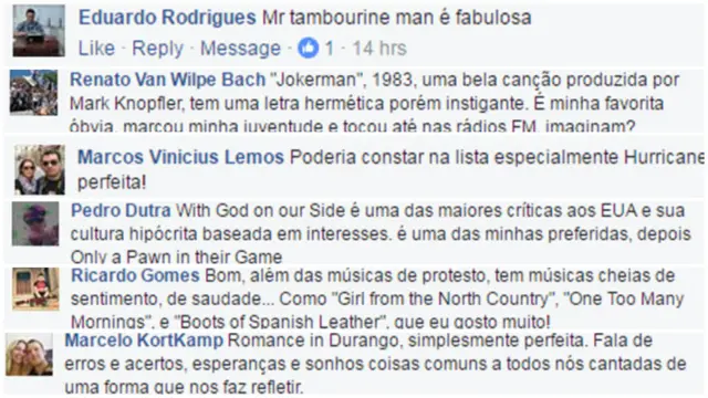 Comentários de leitores