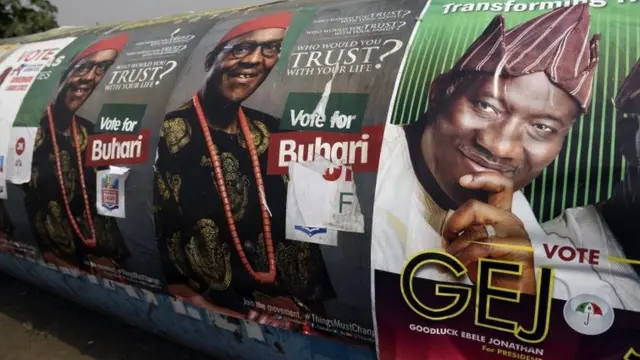 aworan ipolongo ibo fun Buhari ati Jonathan