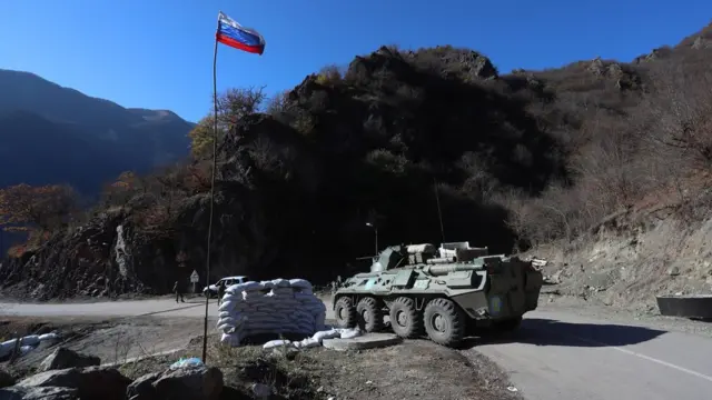 Российские миротворцы в Кельбаджарском районе