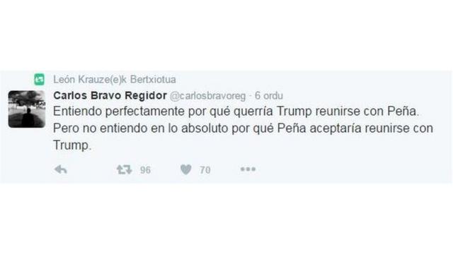 Tuit de Carlos Bravo Regidor