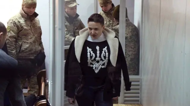 Надія Савченко у Шевченківському суді Києва