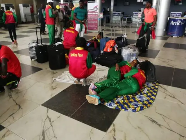 ናይ ቡርኪናፋሶ ኣትሌታት ኣብ መዕርፎ ነፈርቲ ናይጀርያ