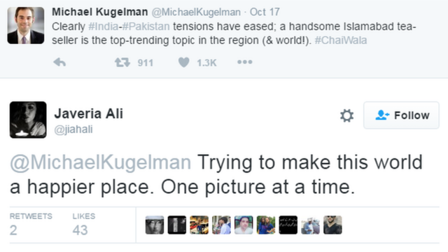 Trocacash out zebettuítes entre Michael Kugelman e Javeria Ali