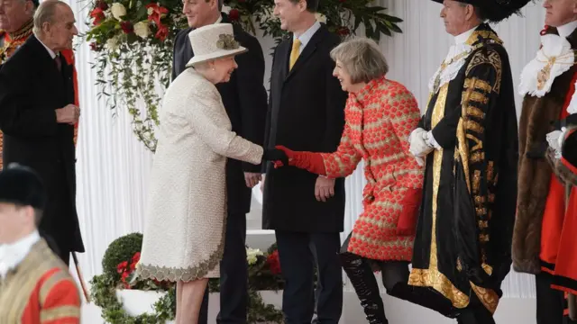 Королева Елизавета, Принц Филипп, Дэвид Кэмерон, Тереза Мэй