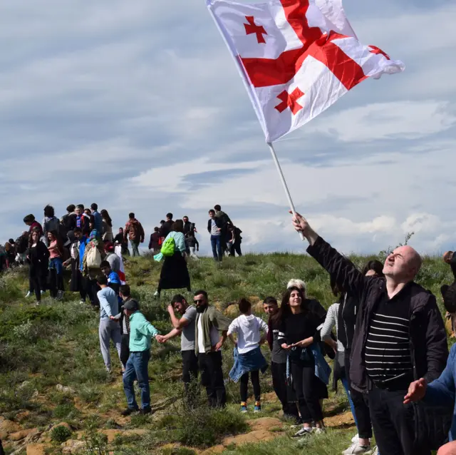 протест против недопуска паломников к давид гареджа