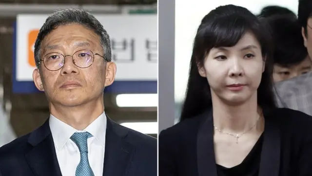 안태근 전 검찰국장(왼쪽)과 서지현 검사