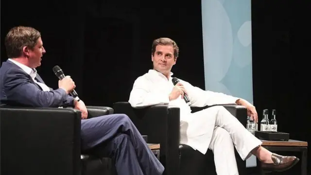 જર્મનીમાં ભાષણ આપી રહેલા રાહુલ ગાંધી