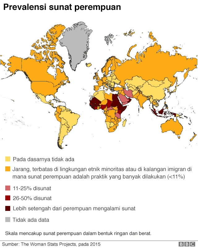 Peta praktik sunat perempuan