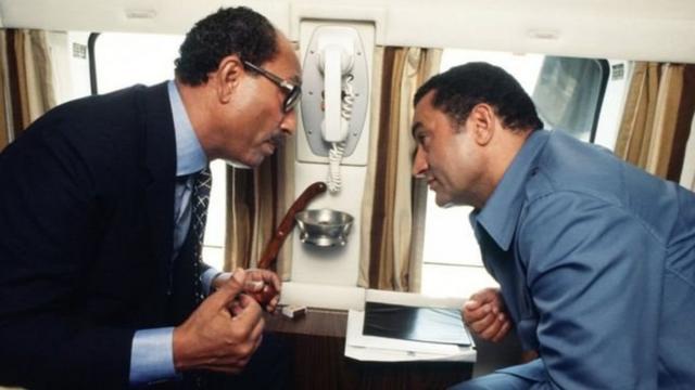 埃及总统萨达特和副总统穆巴拉克