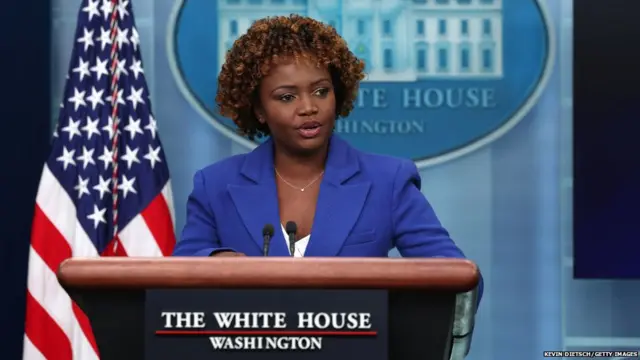 व्हाइट हाउस की प्रवक्ता कैरीन जीन पियरे