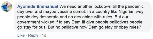 Comments from Facebook